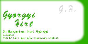 gyorgyi hirt business card